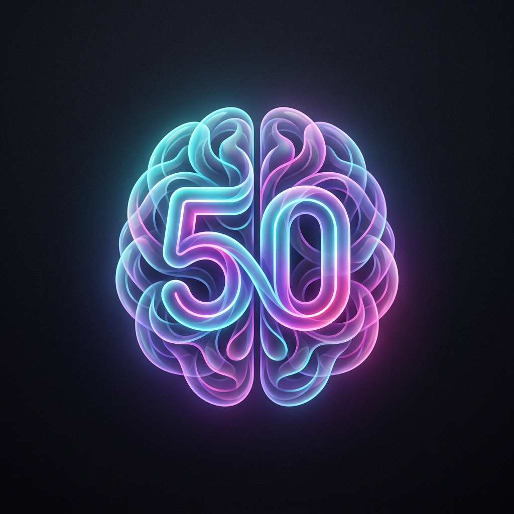 Logic Fifty brain logo
